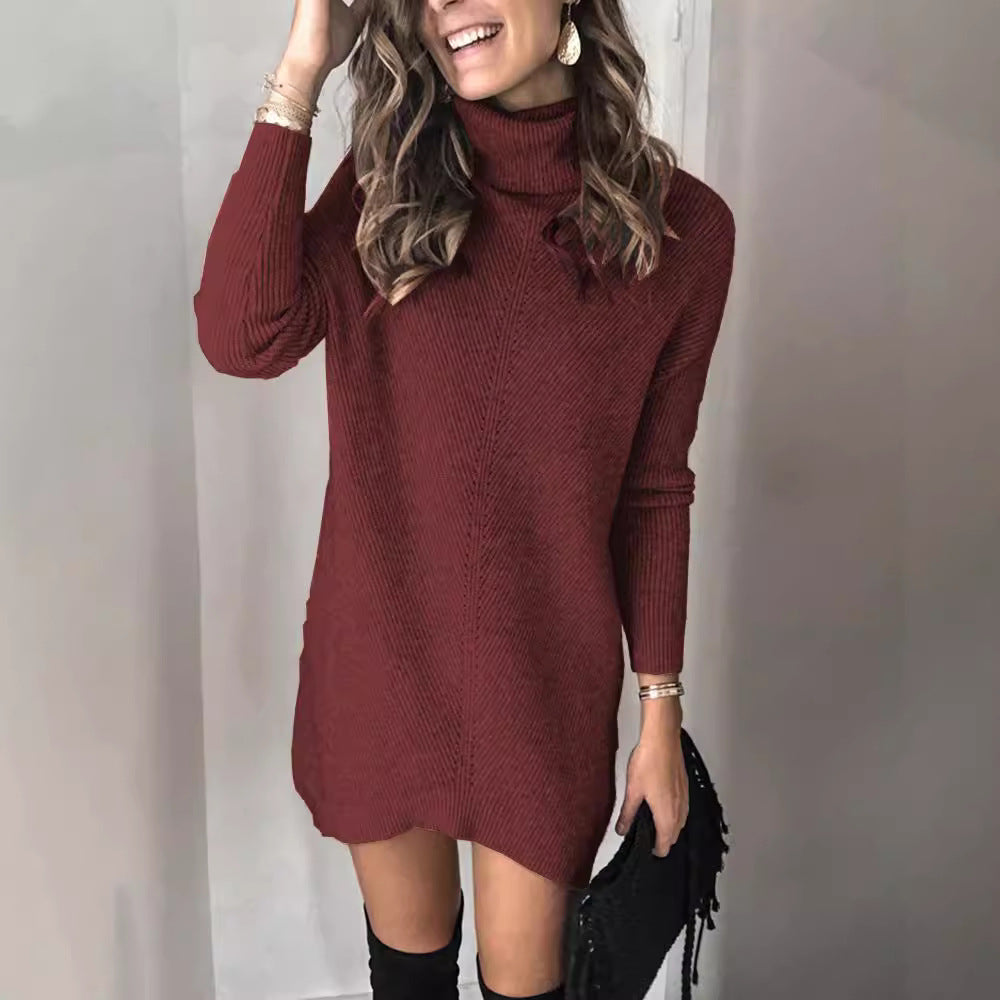 Morgan | Sweaterjurk met hoge hals